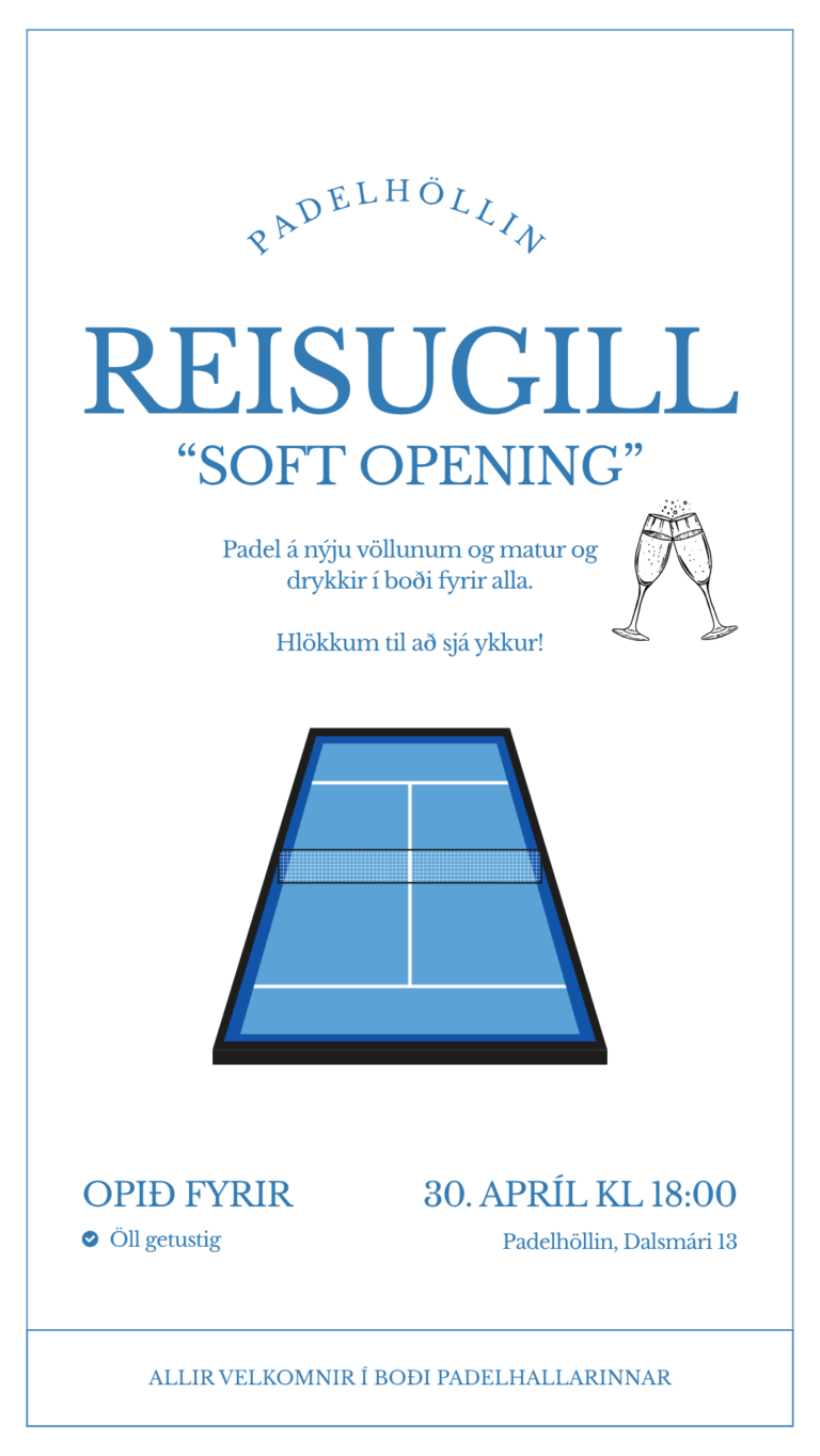 Green and White Simple Padel Match Instagram Story