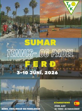Colorful Modern Kids Summer Camp Tennis Sport Poster (2)